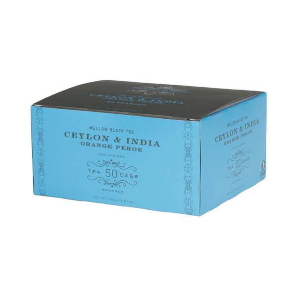 Ceylon & India Orange Pekoe, Box of 50 Foil Wrapped Tea Bags (REPACKED)