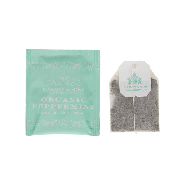 Organic Peppermint, Box of 50 Foil Wrapped Tea Bags
